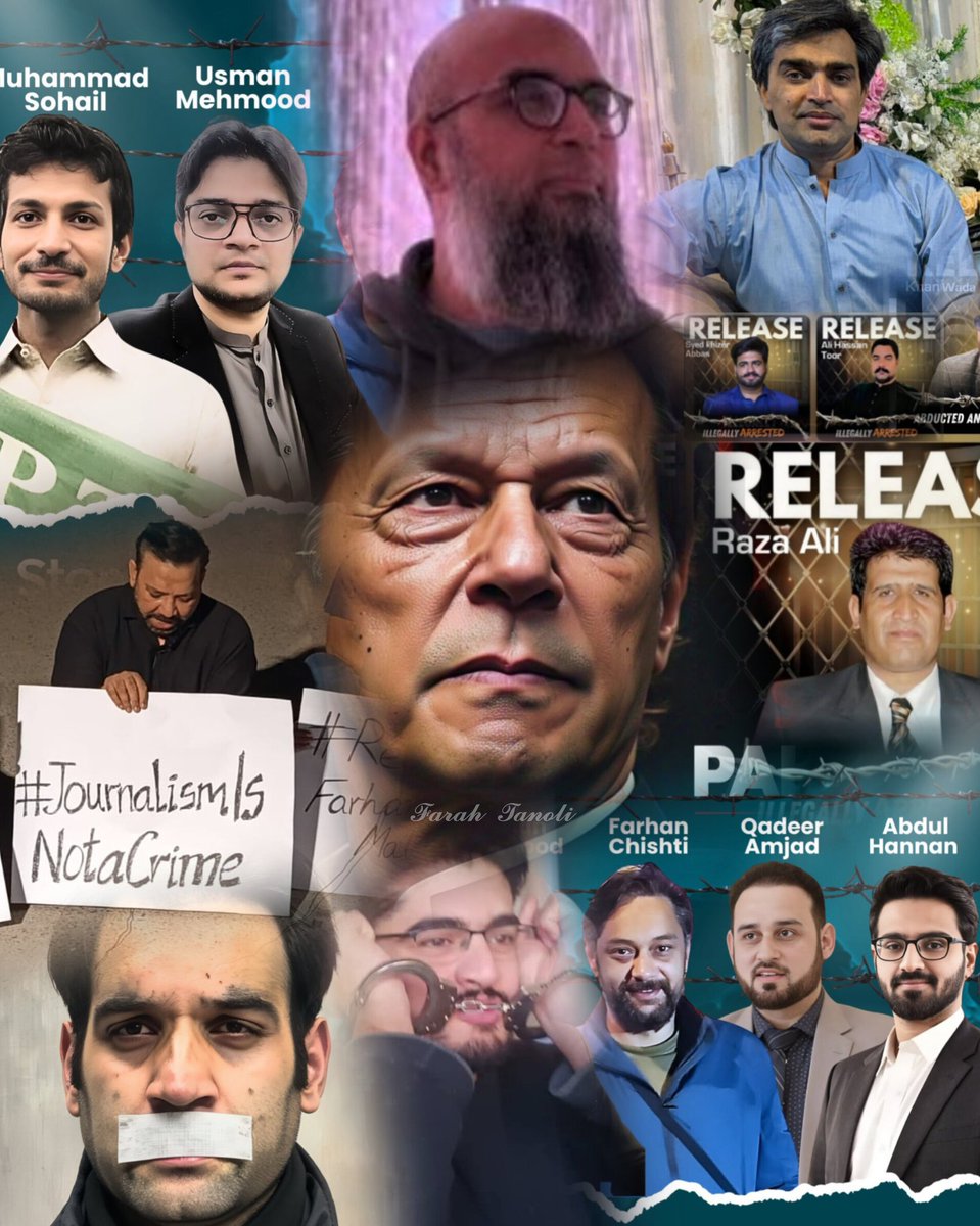 ارشد شریف ،عمران ریاض سے سلسلہ شروع ہوا اب تک جاری ہے۔
عمران خان، پارٹی کارکنان کے خلاف سازشوں کا سلسلہ جاری ہے۔
اظہر مشوانی ،سوشل میڈیا ایکٹوسٹ اغواء،جبری گمشدگی کا سلسلہ شروع ہوا اب تک جاری ہے۔

کوئی باضمیر خوددار محب الوطن رہ تو نہیں گیا ۔۔۔۔۔
جس کو ٹارگٹ نا کیا گیا ہو۔

26