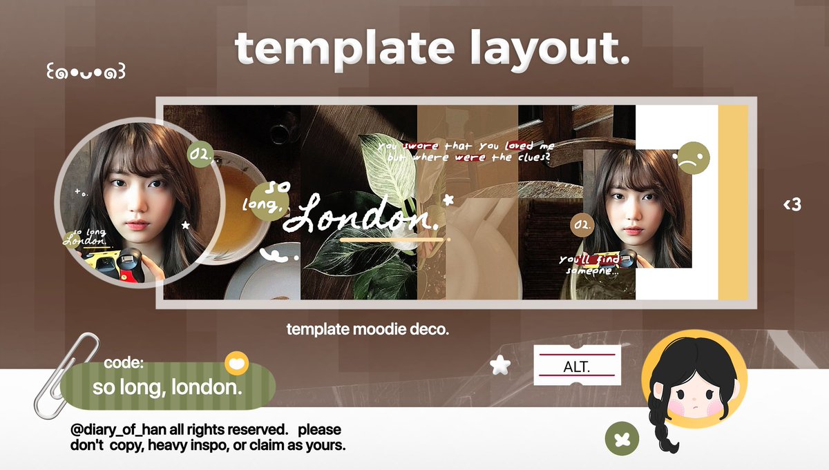 diary__of__han's tweet photo. help repost please, thank you! 💢🥯

halo teman _ timun!  ꩜﹏꩜ aku bawa 16 template layout dengan harga masing masing tertera pada alt yang bisa kalian jemput pada:

🕖 : 20.00 WIB
📩 : DM ke @diary__of__han ✔️

untuk ketentuan lainnya bisa cek tweet di bawah ya! #zonauang https://t.co/33fcMu7ZoP
