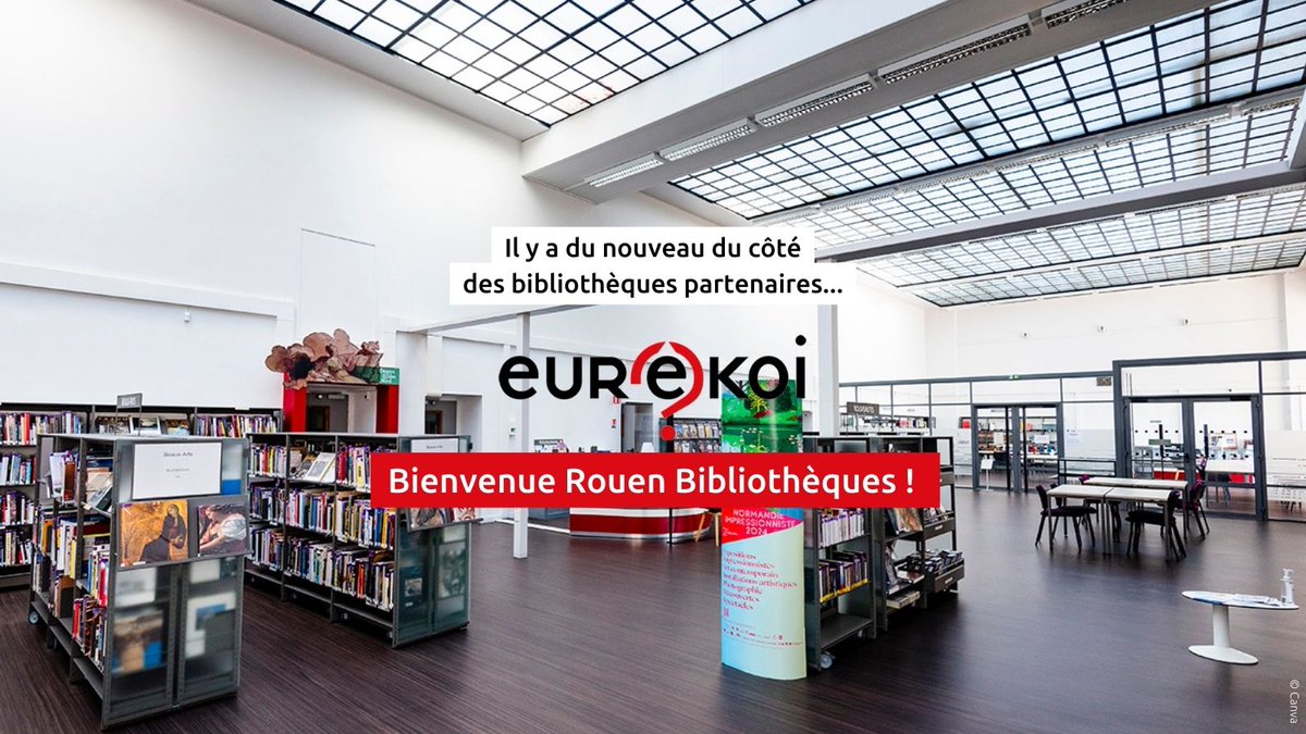 🆕 C’est avec une grande joie que nous accueillons Rouen Bibliothèques au sein de notre réseau Eurêkoi !

Besoin d’une réponse à une question❓

🔎 Les bibliothécaires de Rouen Bibliothèques sont désormais à votre écoute, en ligne, sur Eurêkoi !
