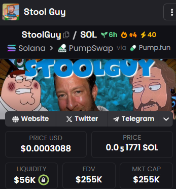 shadowes_dev's tweet photo. Why $StoolGuy dipped ? #StoolGuy 9QPaot8825RbsrErVvJMGpiRYgtaZMhM5ns9P2Dcpump

I checked on https://t.co/9KBtYQkNf6 and many KOLs sold and people got panic.... 

always DYOR before yall ape! https://t.co/6H6LHHTxo0