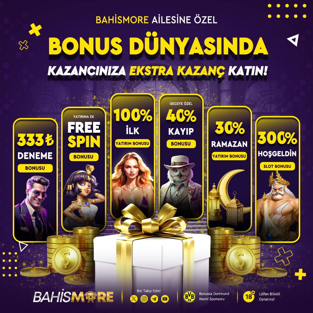 BAHİSMORE 'DA BONUSLARLA KAZAN

💵 Bahismore ile Bonus Dünyasında Kazancına Kazanç Kat

💰İLK YATIRIMINA %100 YATIRIM BONUSU
💰%40 GECE KAYIP BONUSU
💰%30 RAMAZAN YATIRIM BONUSU
💰%300 HOŞGELDİN BONUSU
💰YATIRIMA EK FREESPİN BONUSU
💰333 DENEME BONUSU

📲 Instagram