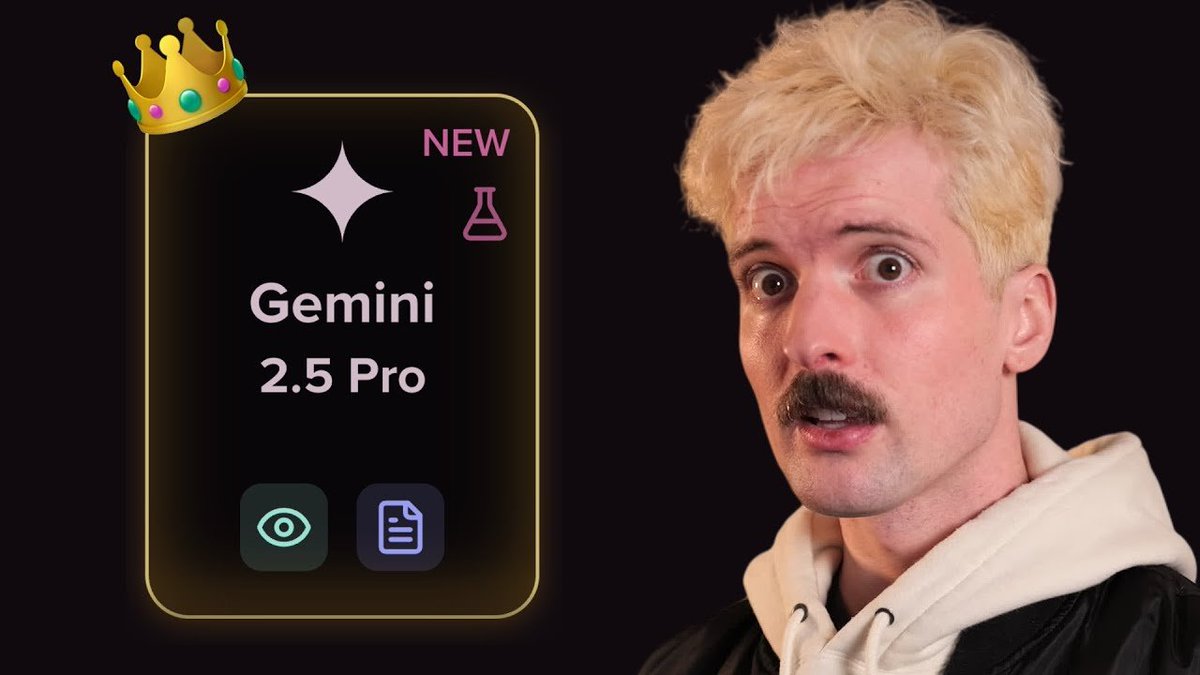 theo's tweet photo. Google's latest model is insane. It's topping every benchmark. Had to do a video about it (just went live!) https://t.co/eUhYPf7buL