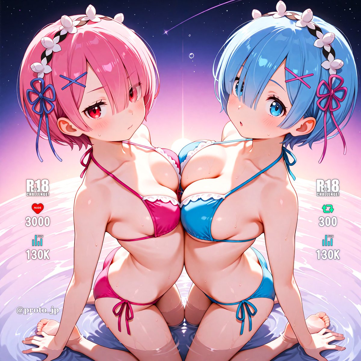 Rem &amp; Ram👙レム &amp; ラム #rezero #リゼロ