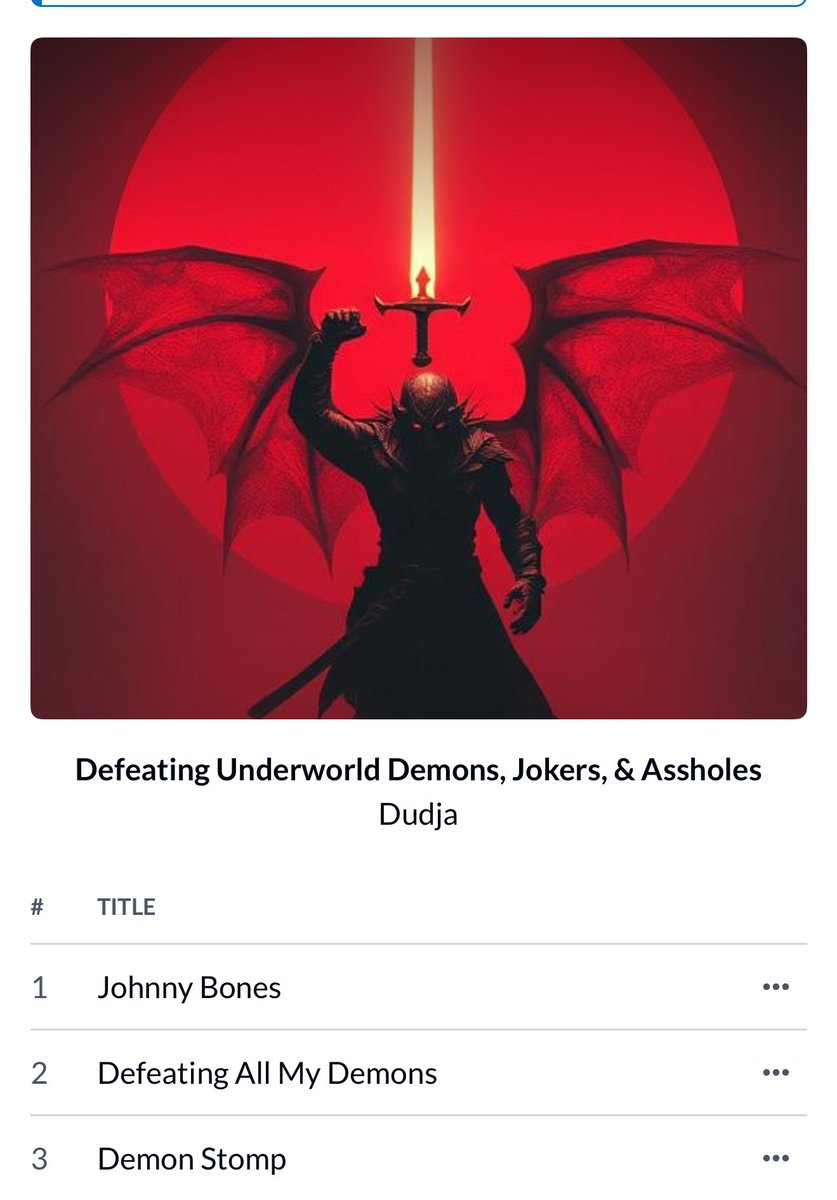 Defeating Underworld Demons, Jokers, &amp; Assholes 

Yeah that’s the title lol

NEW ALBUM! ROCK ON 🤘🏻! LOVE YOU ALL SO MUCH #Dudja #Acronym #NewAlbum #Rock #Metal #DudjaDidItAgain