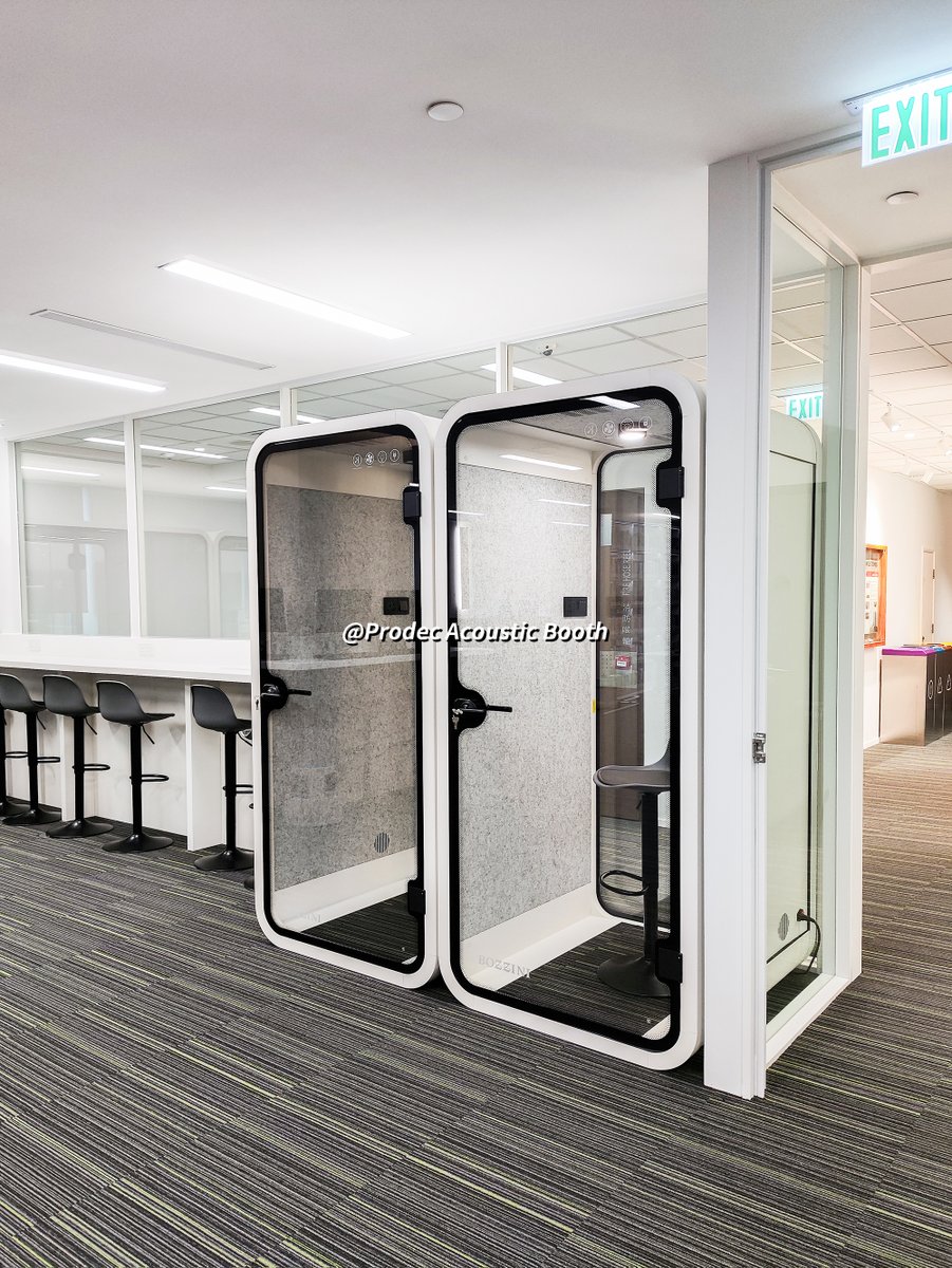 AcousticProdec's tweet image. 🏫 Hong Kong Polytechnic University Chooses Prodec Soundproof Booths!
🔹 Client: Hong Kong Polytechnic University
🔹 Solution: Single-person booths &amp;amp; four-person meeting pods
🔹 Purpose: Providing quiet spaces for studying, meetings, and focused work

#Prodec #SoundproofBooth