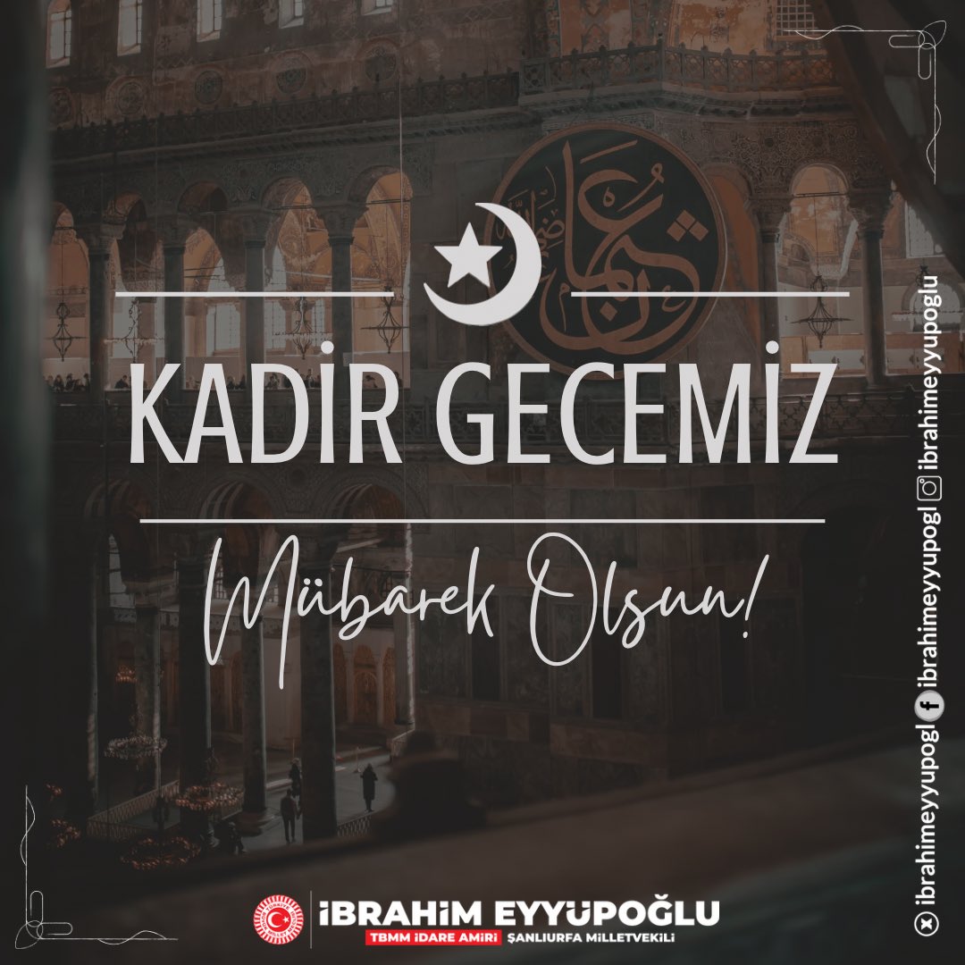 Bin aydan daha hayırlı olan bu kutlu gecede, ülkemizin, milletimizin ve tüm İslam âleminin #KadirGecesini tebrik ediyorum. 

Kadir Gece’miz mübarek olsun.