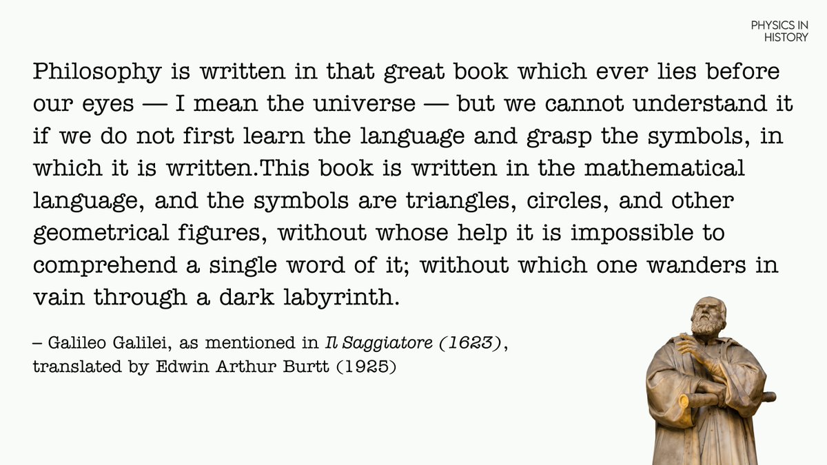 Galileo Galilei on the language of math ✍️