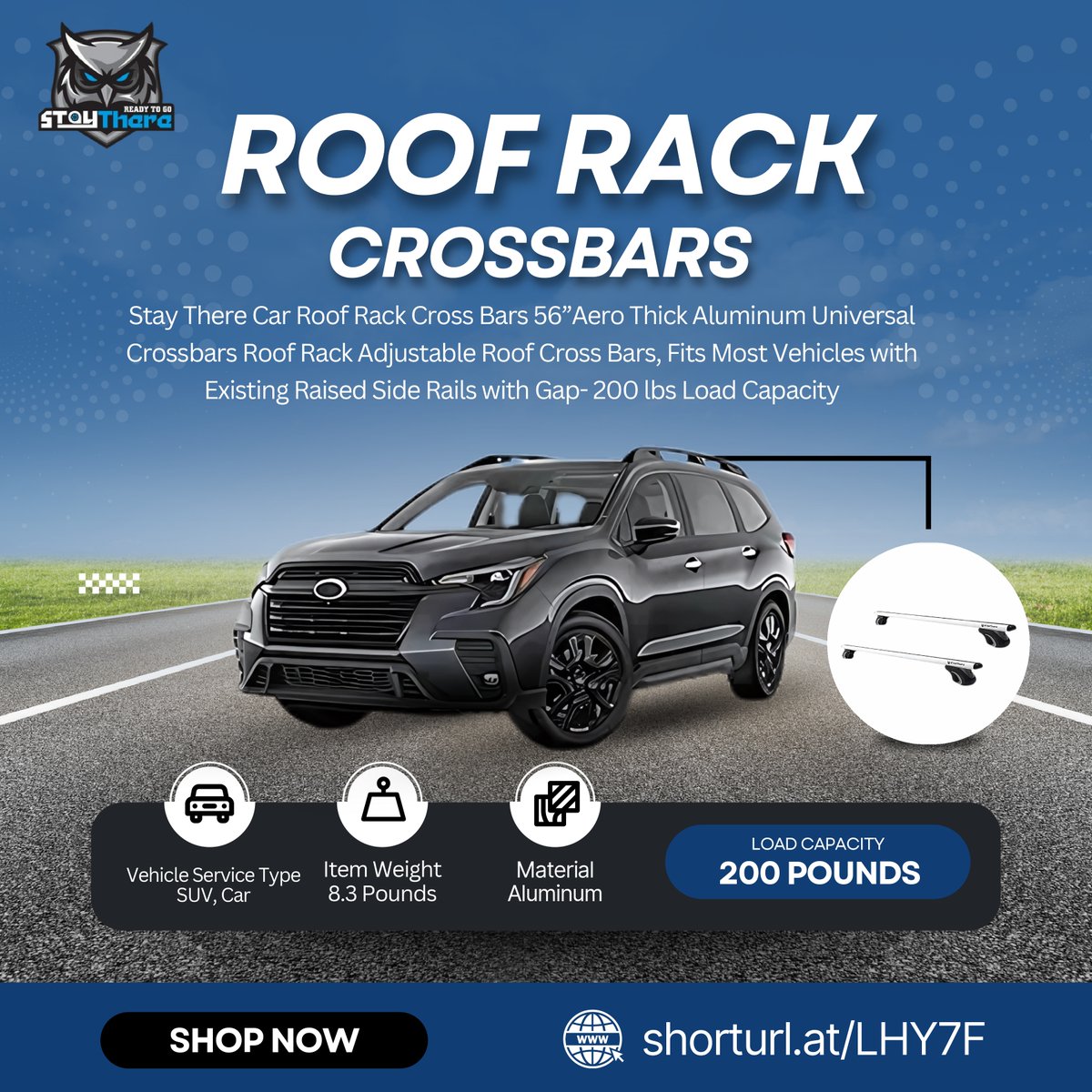 StayThere19's tweet photo. 🚗💨 More space, more adventures! StayThere Roof Rack Crossbars make hauling gear a breeze. Easy install, secure fit—let’s hit the road! 🏕️✨

👉Shop Now : https://t.co/LTfds5j1BZ

#StayThere #RoofRack #AdventureReady #GTvsPBKS #kunalkamra #WednesdayWisdom https://t.co/sLvMHo5DRT
