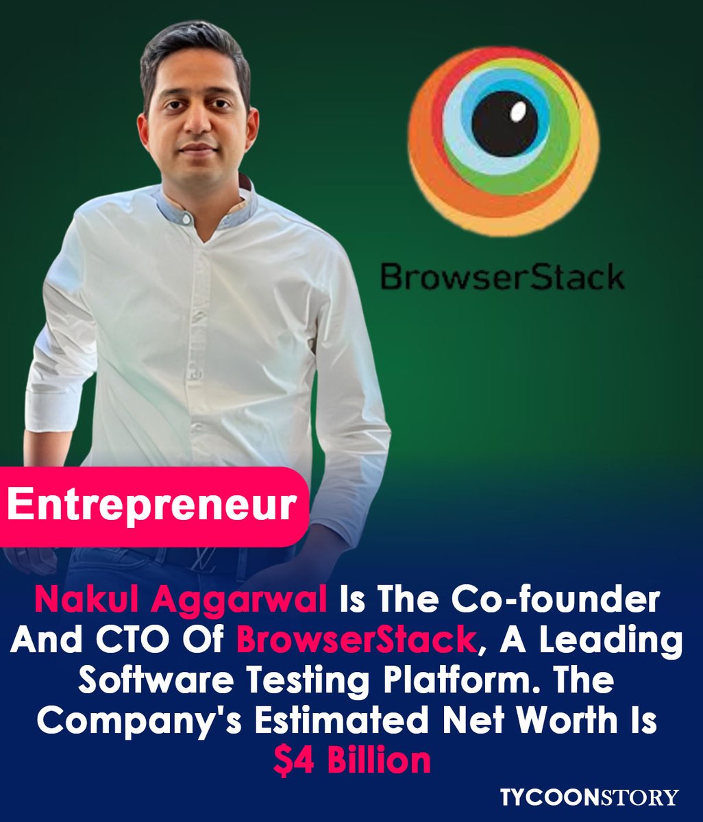 TycoonStoryCo's tweet image. Nakul Aggarwal is the Co-founder and CTO of BrowserStack,

tycoonstory.com

#nakulaggarwal #browserstack #techleadership #softwaretesting #techinnovation @browserstack