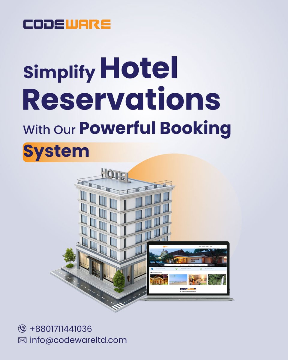 CodeWare Ltd (@codewareltd) on Twitter photo 🚀 Streamline Your Hotel Business with Custom Software Development! 🏨
At Codeware, we offer tailored software development solutions to elevate your hotel management system
📧 Email: info@codewareltd.com
📱 Cell: +8801614000401
🌐 Web: codewareltd.com 🚀 Streamline Your Hotel Business with Custom Software Development! 🏨
At Codeware, we offer tailored software development solutions to elevate your hotel management system
📧 Email: info@codewareltd.com
📱 Cell: +8801614000401
🌐 Web: codewareltd.com