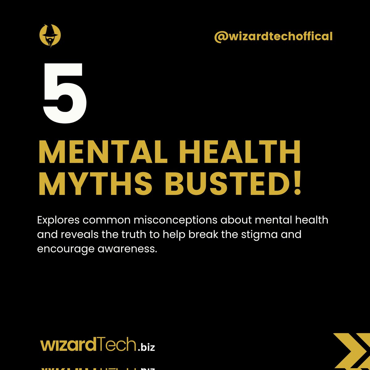 DamilarSma's tweet photo. It’s time to bust these 5 mental health myths.
Let’s stop the stigma and get the facts right.
Which of these have you heard before?

#MentalHealth #StopTheStigma #MythBusting https://t.co/8ejpLgAclV