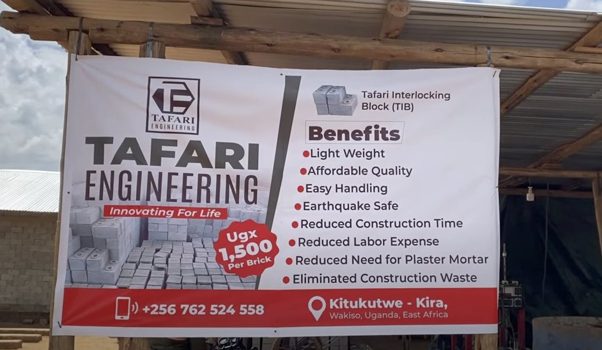 ZIMBAZ06's tweet photo. Our very own Brian Osende is transforming Uganda’s construction scene! 🚀🔥. The Tafari Brick is; Stronger, eco-friendly, and cheaper to build with—this innovation is making homeownership more affordable. The future of building is here!
Read More🔗https://t.co/6wloKTTy1I https://t.co/nWjctrwitS
