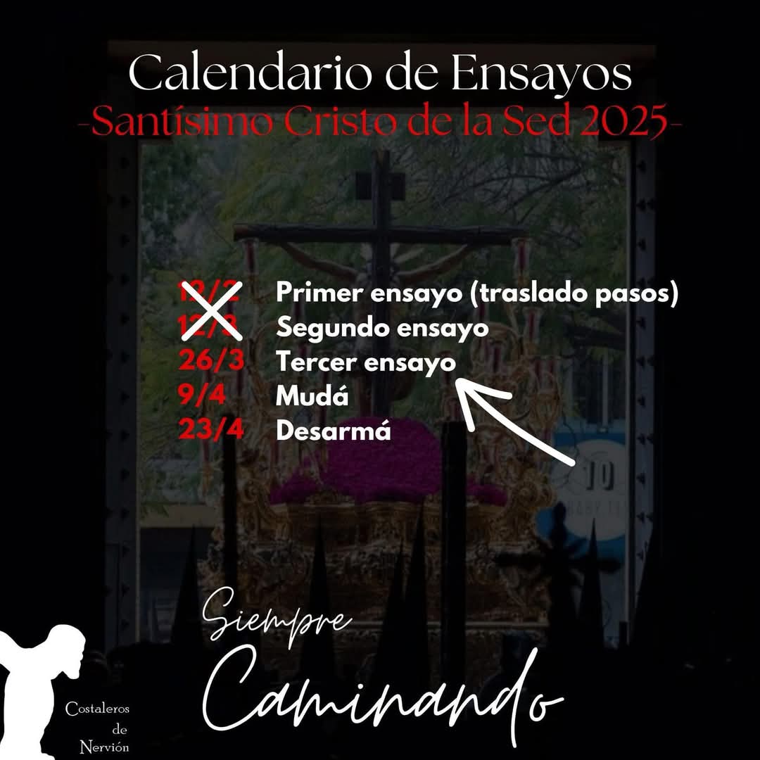CosdNervion's tweet photo. 🔴 ¡Volvemos a los ensayos! 
Hoy, miércoles 26, tenemos cita los #CostalerosDeNervión del #SeñorDeNervión de la @hermandadsed. #TengoSed https://t.co/JNKN3LtGnt