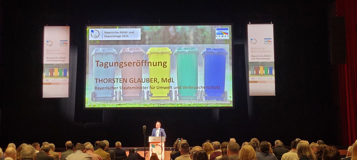 VBS e.V. (@vbs_ev) on Twitter photo Umweltminister <a href="/ThorstenGlauber/">Thorsten Glauber</a> eröffnet die Bayerischen #Abfall und #Deponie Tage in Augsburg. Die größte Fachtagung für Themen der #Kreislaufwirtschaft in Süddeutschland bietet erneut ein interessantes Tagungsprogramm. Umweltminister <a href="/ThorstenGlauber/">Thorsten Glauber</a> eröffnet die Bayerischen #Abfall und #Deponie Tage in Augsburg. Die größte Fachtagung für Themen der #Kreislaufwirtschaft in Süddeutschland bietet erneut ein interessantes Tagungsprogramm.