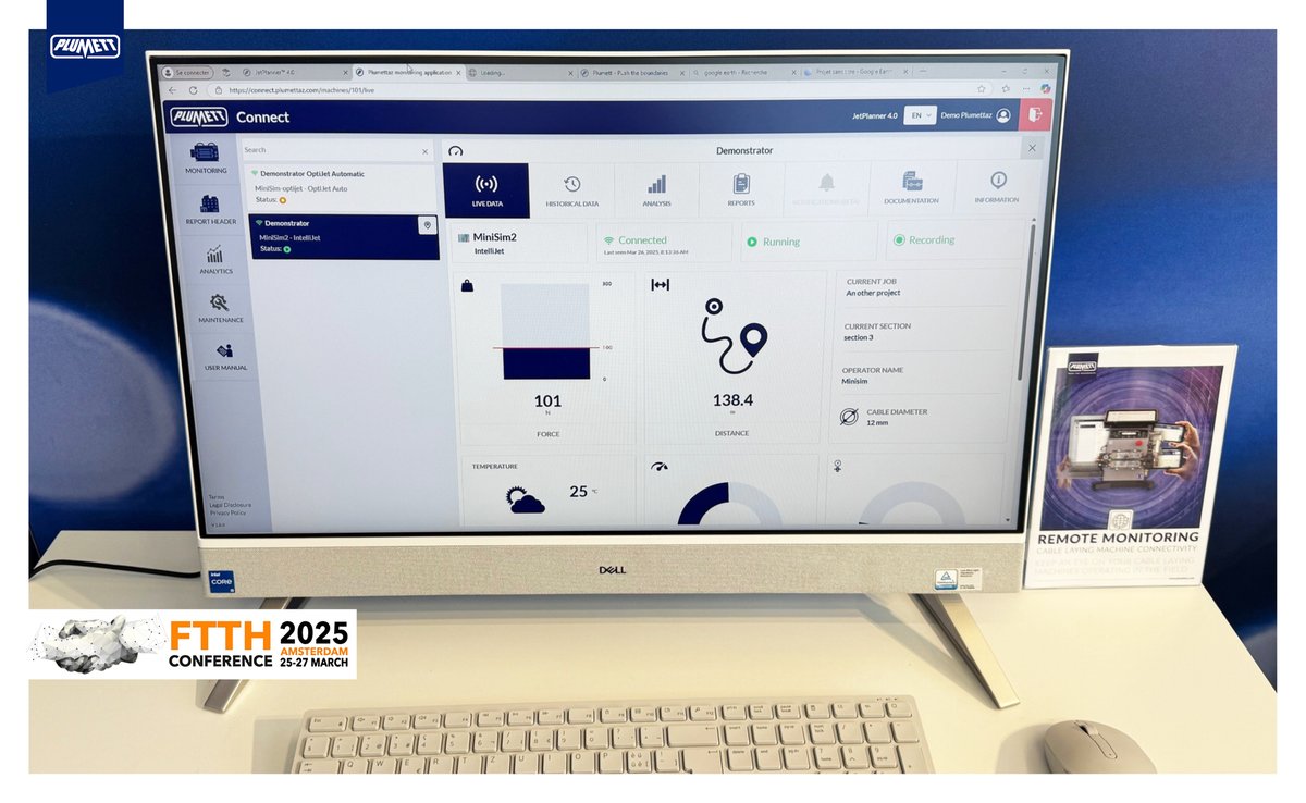 plumettazSA's tweet photo. #FTTH Conference 2025 🚀✨

The #Plumettaz booth S04 is ready to welcome you with our Dutch subsidiaries HMS Machines BV and Infrarent BV. 🤝 https://t.co/Yc7bzc05B4
