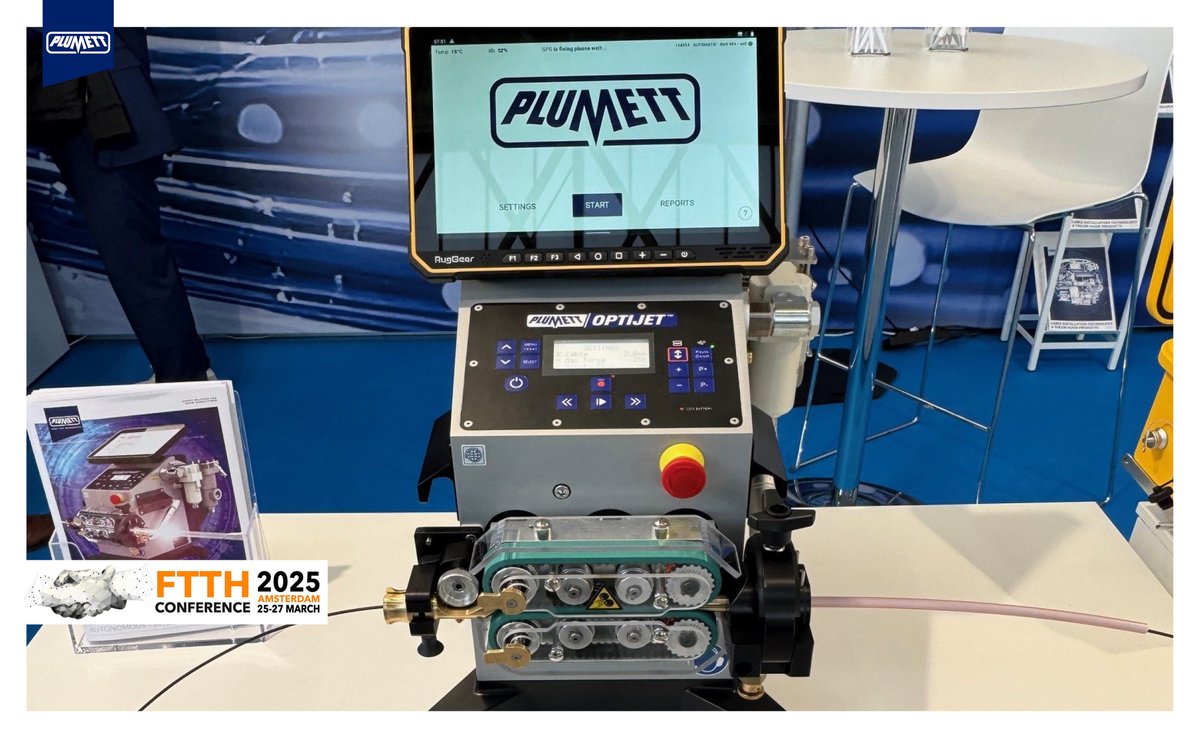 plumettazSA's tweet photo. #FTTH Conference 2025 🚀✨

The #Plumettaz booth S04 is ready to welcome you with our Dutch subsidiaries HMS Machines BV and Infrarent BV. 🤝 https://t.co/Yc7bzc05B4