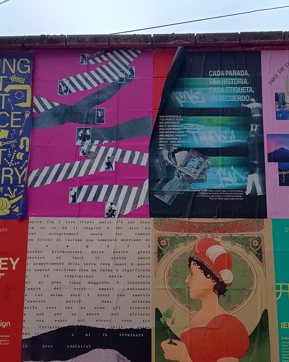 culturamilano's tweet photo. In occasione della mostra "Travelogue. Storie di viaggi, migrazioni e diaspore" al #MUDEC, via Ventimiglia si trasforma in un diario visivo attraverso un'opera collettiva di 70 manifesti creati dagli studenti dell'Istituto Europeo di Design. https://t.co/5lbsmXxCJT