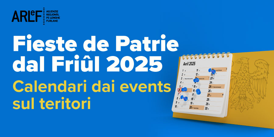 Agjenzie_Arlef's tweet photo. Al è on line sul sît de ARLeF il calendari des manifestazions culturâls inmaneadis su dut il teritori par celebrâ la #Fieste de #Patrie dal #Friûl 2025.
Plui di 150 events promovûts di #Comuns e associazions, in graciis dal contribût de #Regjon F-VJ e de #ARLeF (L. R. 6/2015). https://t.co/4Supw8gu8S