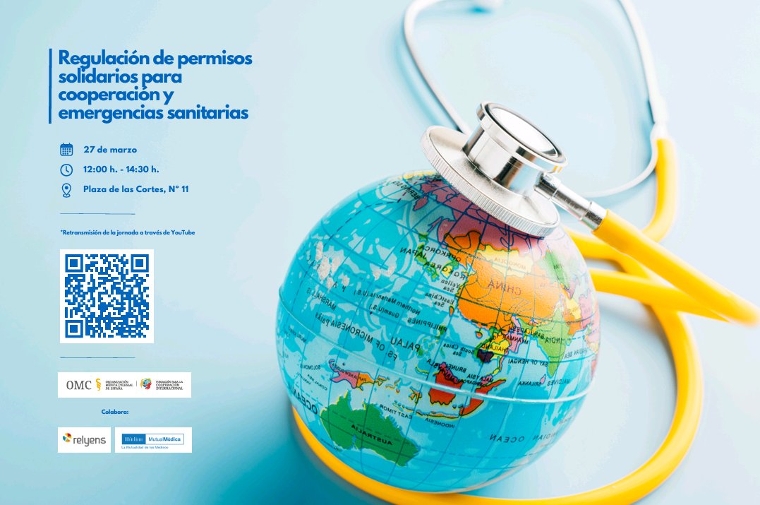 Grupo Colaboracion Humanitaria AEC (@colaboracionaec) on Twitter photo Mañana tenemos una cita importantísima en <a href="/FCOMCI/">Cooperación Int OMC</a> <a href="/CGCOM_Esp/">Consejo General de Médicos</a>
Para debatir sobre regulación de permisos solidarios para la #cooperacion.
A las 12 horas en la plaza de las cortes, en Madrid.
¡Esperamos vuestra participación!
medicosypacientes.com/articulo/cuent… Mañana tenemos una cita importantísima en <a href="/FCOMCI/">Cooperación Int OMC</a> <a href="/CGCOM_Esp/">Consejo General de Médicos</a>
Para debatir sobre regulación de permisos solidarios para la #cooperacion.
A las 12 horas en la plaza de las cortes, en Madrid.
¡Esperamos vuestra participación!
medicosypacientes.com/articulo/cuent…