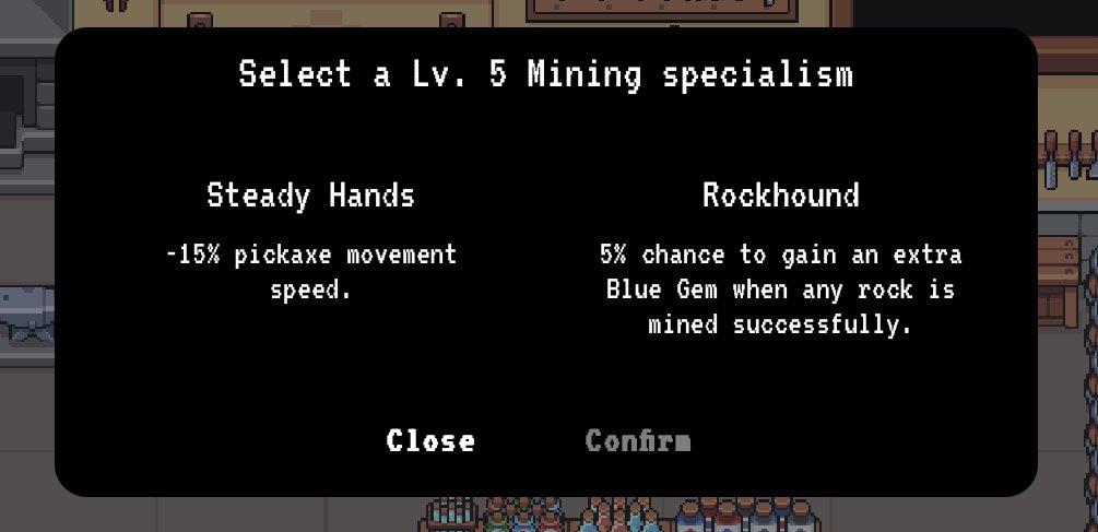 creatiefmotief's tweet image. Mining Specialism lv5 @spellborne 

- Steady Hands 
- Rockhound 

I picked the first one what about you ?
#SpellborneCreate