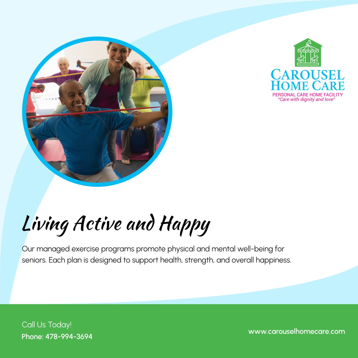 carouselhc's tweet image. Staying active is vital for aging gracefully. Our tailored wellness programs encourage seniors to move and thrive at their own pace. Contact us to learn more. 

#SeniorWellness #ForsythGA #AssistedLiving