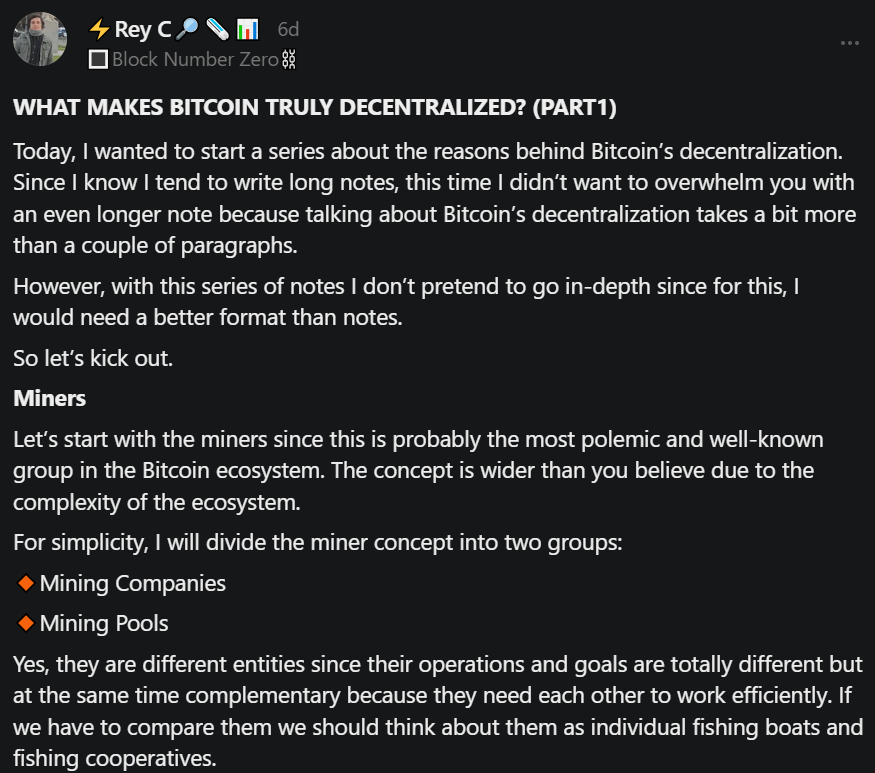 BlockNumberZero's tweet photo. 🤔𝗪𝗵𝗮𝘁 𝗠𝗮𝗸𝗲𝘀 𝗕𝗧𝗖 𝗗𝗲𝗰𝗲𝗻𝘁𝗿𝗮𝗹𝗶𝘇𝗲𝗱? (𝗣𝗮𝗿𝘁 1)

Contrary to what the world is turning, the Bitcoin infrastructure presents characteristics of a well-organized system, contrary to what we are experiencing daily.

Continue👇
https://t.co/jOsElsDSR2 https://t.co/fTzUmO7bVo