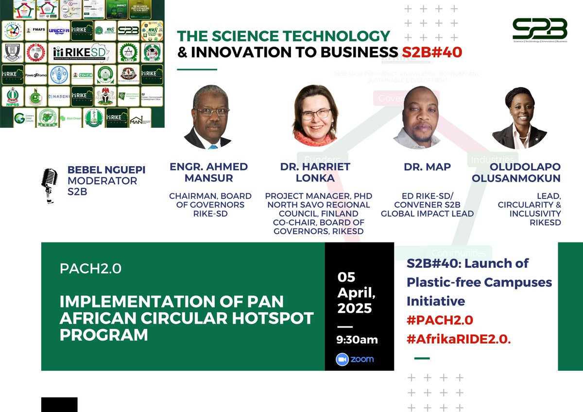 Rikesdglobal's tweet photo. π Join the Movement for a Sustainable Future!π±
We are excited to invite you to our S2B#40 Webinar on the Implementation of the Pan African Circular Hotspot Program (#PACH2.0, Y2025)! As part of our Global Community of Impact Investment of #RIKESD,
see thread https://t.co/MdCKuil8cc