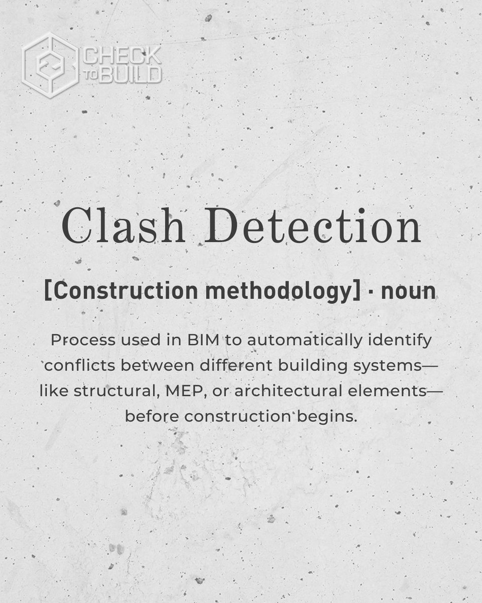 With Clash Detection, project teams can identify and resolve conflicts between systems directly from the #BIM model—before construction even starts.
This not only saves time and money but improves coordination across all stakeholders.

👉 What term should we explain next?