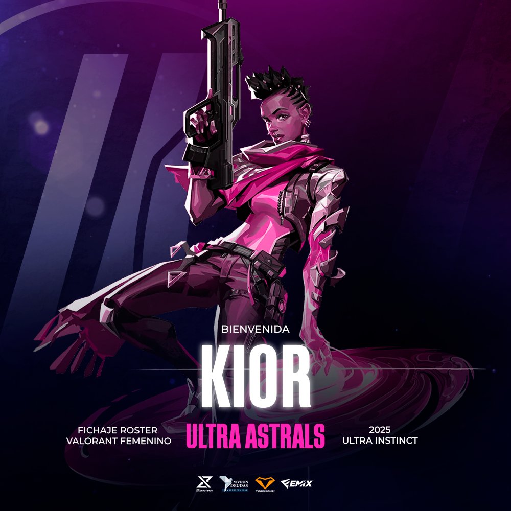 📝 | 𝐍𝐔𝐄𝐕𝐎 𝐅𝐈𝐂𝐇𝐀𝐉𝐄

Os presentamos a la nueva incorporación al roster femenino de #VALORANT, <a href="/KiorVAL/">NGU Kior</a> ✍️

¡Bienvenida a 𝑼𝒍𝒕𝒓𝒂 𝑰𝒏𝒔𝒕𝒊𝒏𝒄𝒕!💙💜

#FeelUltraInstinct