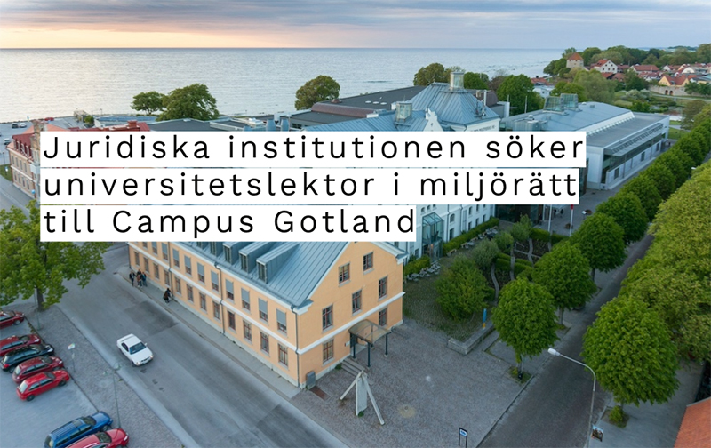 Sök jobb som universitetslektor i miljörätt vid Juridiska institutionen med placering i Visby! Läs mer och sök jobbet senast 5 maj: bit.ly/42gXsDW #uppsalauniversitet
