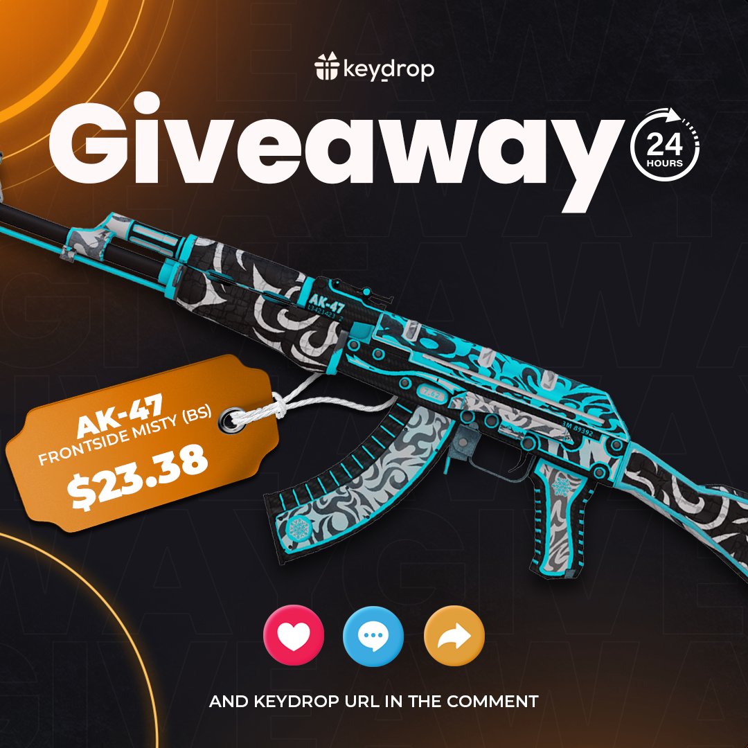 🏆 Ready to grab a FREE skin? Just follow these steps 👇

❤️ Like last 3 posts
🤝 Follow us!
🔁 Retweet!

⏰ Wait 24 hours!
⚠️ Remember to add your keydrop profile url in the comments