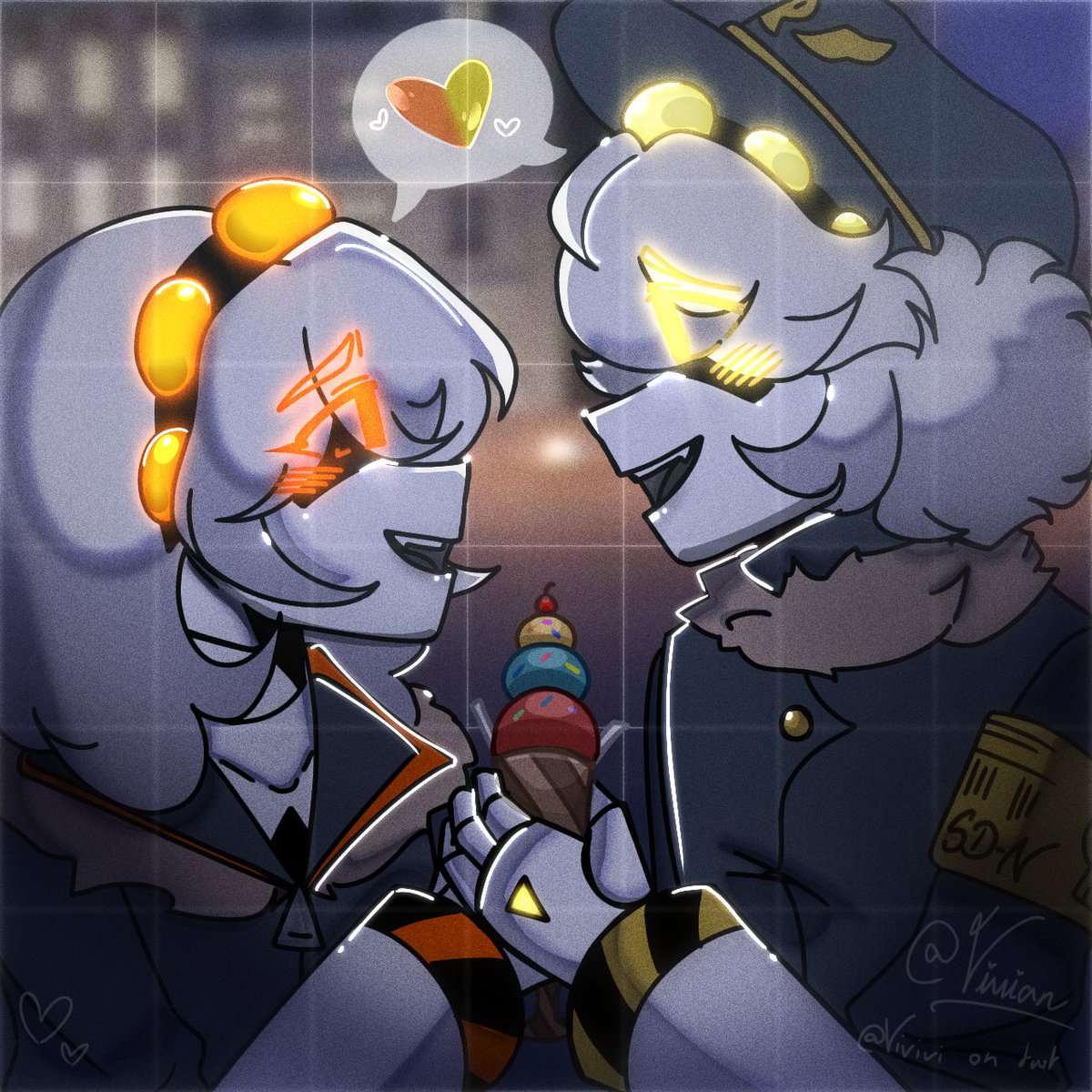 Sparklin_L1ghts's tweet image. I hope someone notices where the ice cream is inspired from🌚
"I love yous.."
#Murderdrones #Fanart #SerialDesignationV #SerialDesignationN #eNVy