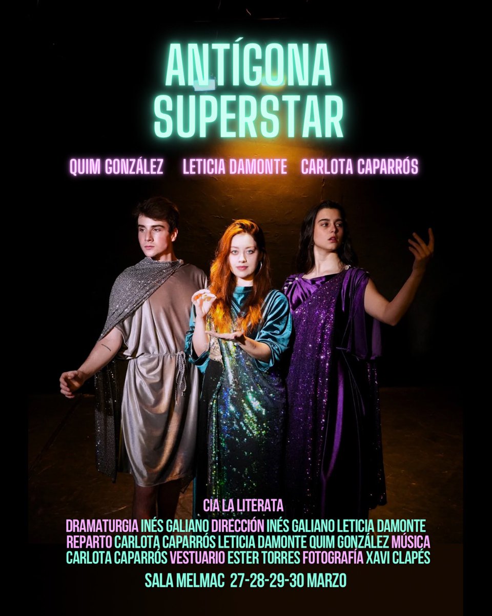 Sukha_tve's tweet photo. 🔜 Mañana, Día Mundial del Teatro...
🎭 La #CIALaLiterata presenta la obra 'Antígona Superstar'.
🎶 Actuación de @reykomusic.
➕ Reportajes sobre 'Carmen, nada de nadie' (@la2_tve), ‘A Macbeth Song’ (#LaPerla29 y @TheTigerLillies) y 'Los nuestros' (#LucíaCarballal). https://t.co/0JdHg56aB8