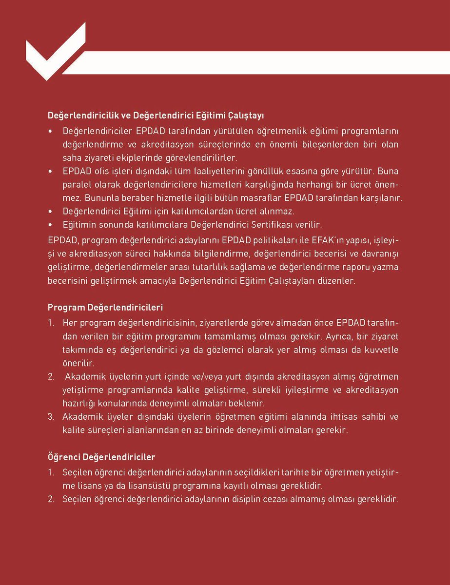 EPDAD Öğretim Elemanı ve Öğrenci Değerlendirici Adayı başvuruları devam etmektedir.
Ayrıntılı bilgi için: lnkd.in/d-XwDVUw