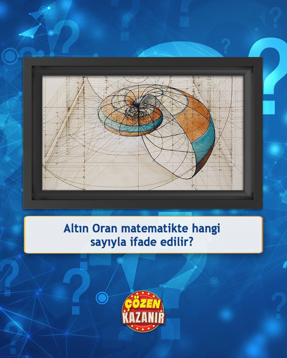 ❓Altın Oran matematikte hangi sayıyla ifade edilir?

📌 Tahminlerinizi yorumlarda bizimle paylaşın.

#ÇözenKazanır #tgrthaber