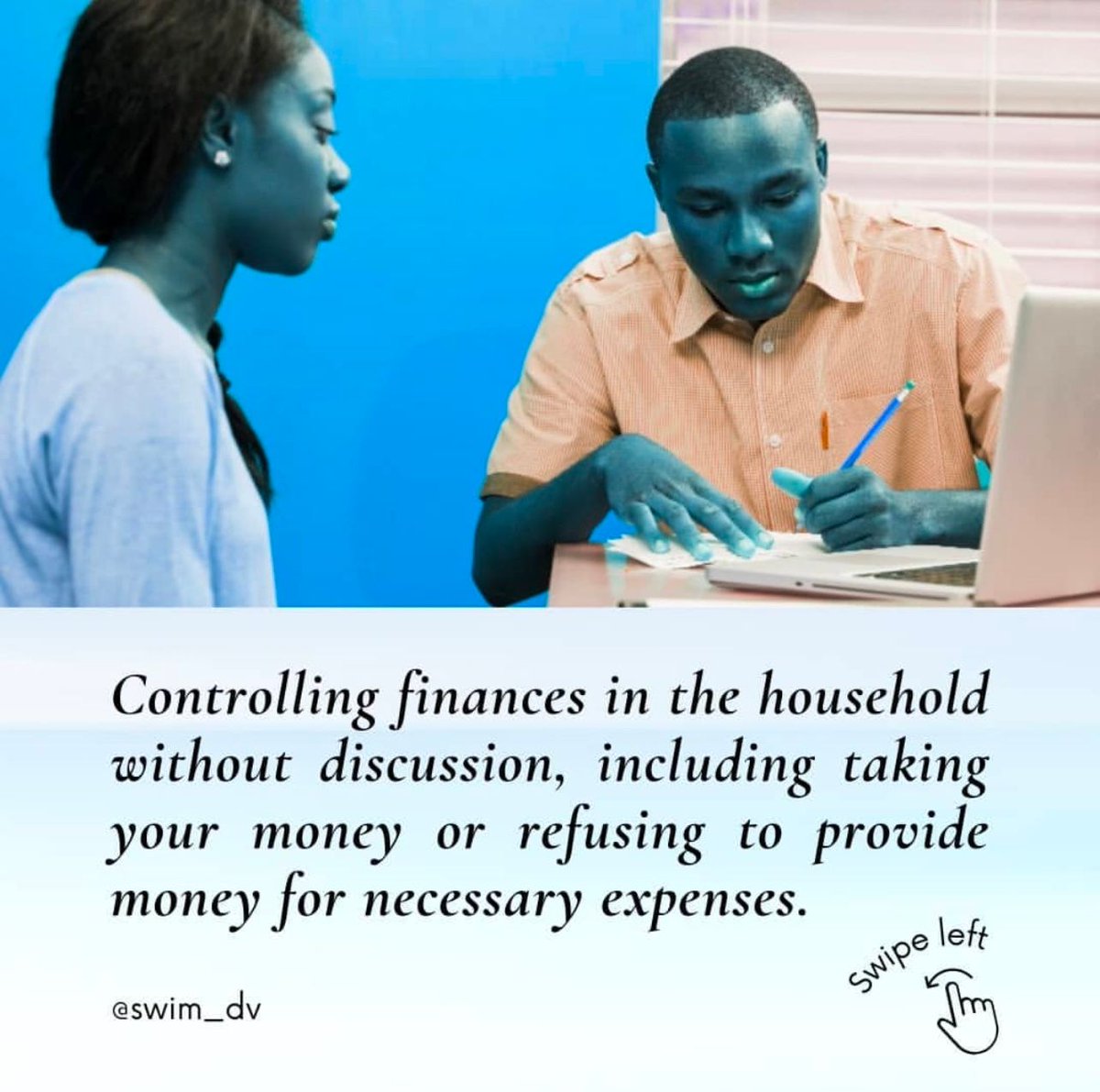 SWIM_DV's tweet image. Abuse isn’t always physical. It can be control, manipulation, isolation, constant criticism, or threats. If it makes you feel small, scared, or trapped, it’s not love. Know the signs. Ask for help. Break free. #KnowTheSigns #YouAreNotAlone