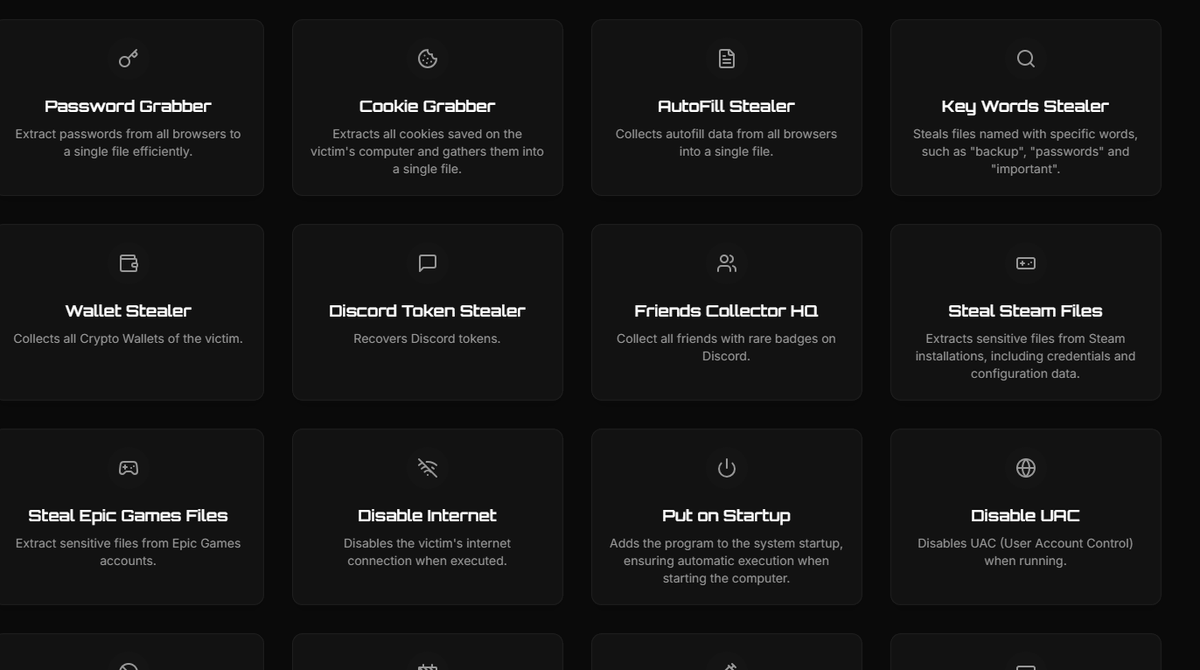 salmanvsf's tweet photo. #OctopuZ #Stealer
https://octopuzx[.]netlify[.]app/
-> https://discord[.]com/invite/RTaZcw5Uqn

@ViriBack @_montysecurity @500mk500 @JAMESWT_MHT @anyrun_app https://t.co/xEFf5jPo6I