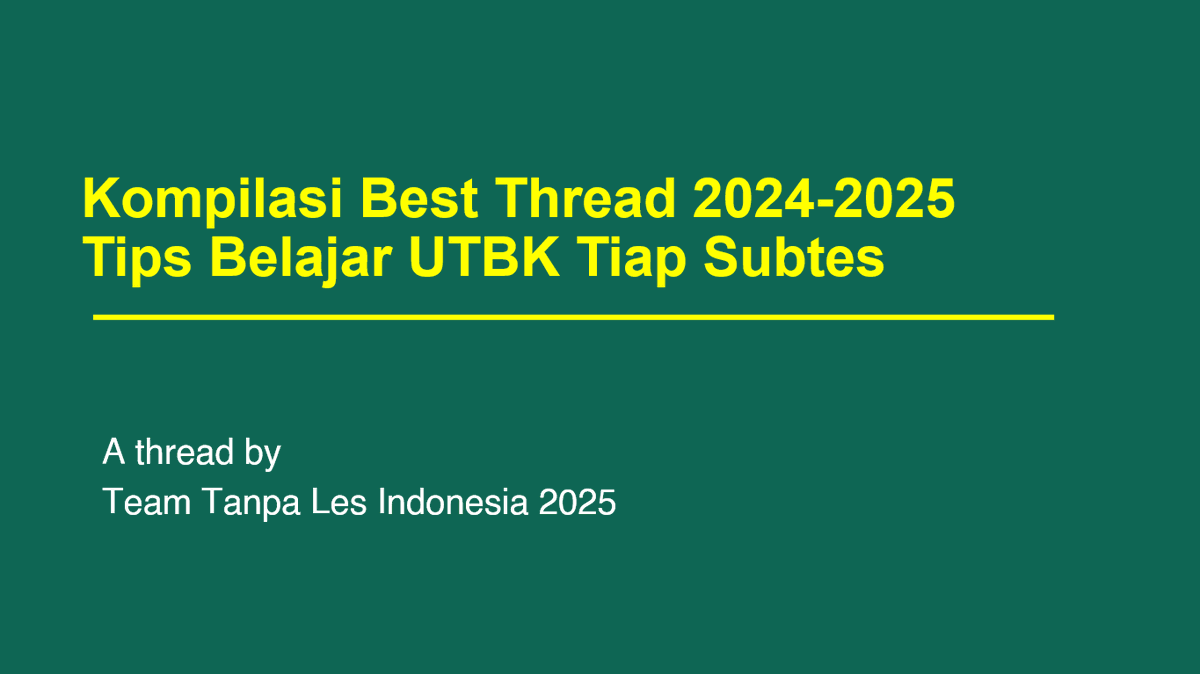 Team Tanpa Les Indonesia✨ tweet media