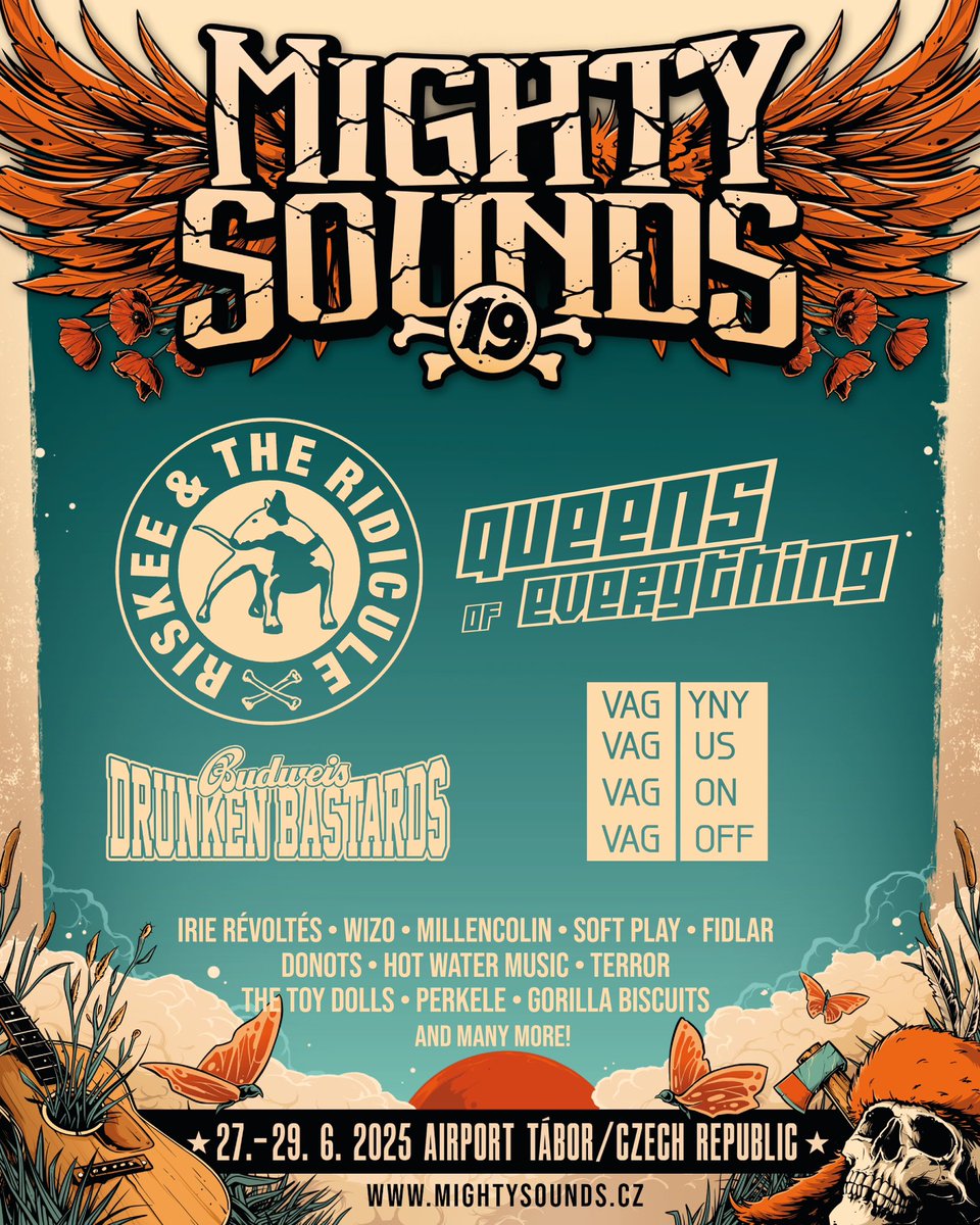 Mighty Sounds (@mightysounds) on Twitter photo ๐ฅ <a href="/RiskeeRidicule/">Riskee & The Ridicule</a>, Queens of Everything, Budweis Drunken Bastards and Vagyny dy Praga at #Mighty2025 ๐ฅ
๐ซ ๐๐๐๐๐๐๐: bit.ly/MightyTickets2โฆ
โโโ
๐ Mighty Sounds 2025
๐
June 27-29, 2025
๐จ๐ฟ Tรกbor, CZ
๐ MightySounds.cz ๐ฅ <a href="/RiskeeRidicule/">Riskee & The Ridicule</a>, Queens of Everything, Budweis Drunken Bastards and Vagyny dy Praga at #Mighty2025 ๐ฅ
๐ซ ๐๐๐๐๐๐๐: bit.ly/MightyTickets2โฆ
โโโ
๐ Mighty Sounds 2025
๐
June 27-29, 2025
๐จ๐ฟ Tรกbor, CZ
๐ MightySounds.cz