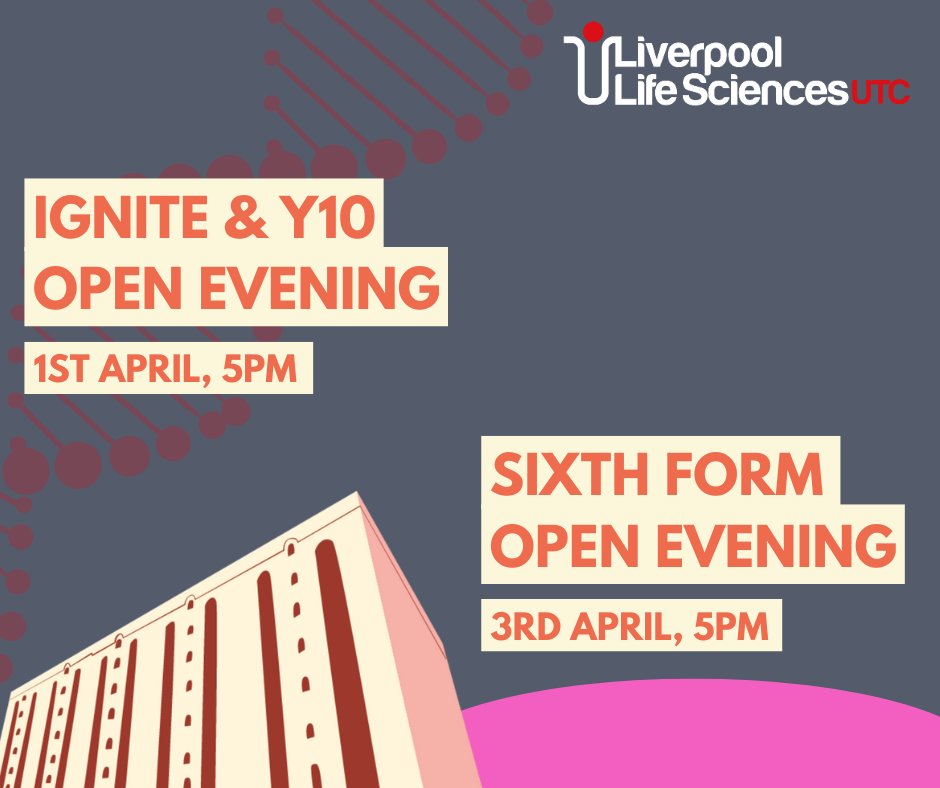 LifeSciencesUTC's tweet image. We’re hosting two in-person Open Evenings next week:
📅 Ignite &amp;amp; Year 10 Open Evening – Tuesday, 1st April 
📅 Sixth Form Open Evening – Thursday, 3rd April 

Sign up via:
🔗 openevening.info