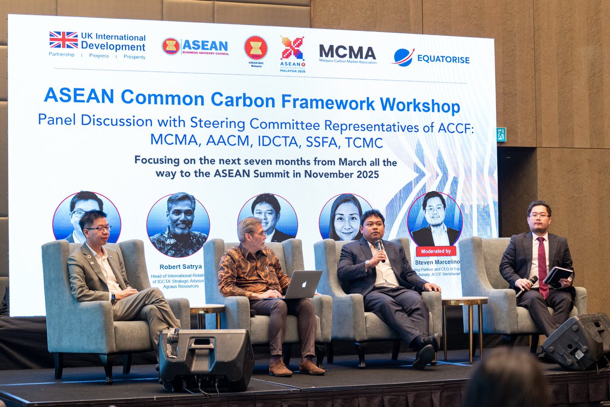 UK in Malaysia🇬🇧 (@ukinmalaysia) on Twitter photo 🇬🇧 is partnering with the 🇲🇾 government and <a href="/ASEAN/">ASEAN</a> to shape high-integrity carbon markets.
At the ACCF workshop in KL, discussions focused on strengthening alignment, transparency, & market confidence – paving way for a more credible and connected regional approach to #NetZero. 🇬🇧 is partnering with the 🇲🇾 government and <a href="/ASEAN/">ASEAN</a> to shape high-integrity carbon markets.
At the ACCF workshop in KL, discussions focused on strengthening alignment, transparency, & market confidence – paving way for a more credible and connected regional approach to #NetZero.