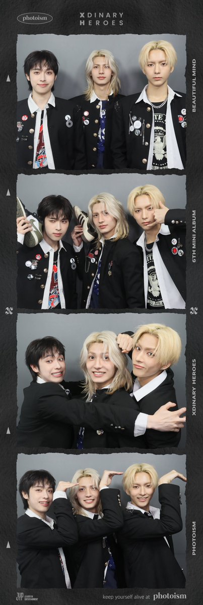 📸PHOTOISM FRAME BEHIND

교복디즈 비하인드컷 투척‼

엑디즈 같은 학교 선배 있었으면 
개근상은 따 놓은 당상이었는데...🤦

엑디즈랑 같이 예쁜 네컷 사진 남겨봐요, 빌런즈🌟

📆3/26 - 4/26

#XdinaryHeroes #엑스디너리히어로즈
#Beautiful_Mind 
#Beautiful_Life
#WE_ARE_ALL_HEROES