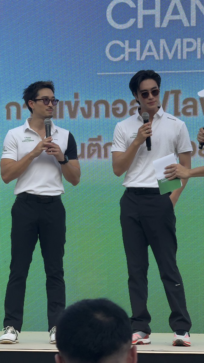 needed_pop's tweet photo. 2 พรีเซนเตอร์ ของ "ช้าง โคลด์ บรูว์ คูล คลับ" "เฟย - เจมีไนน์" ในลุคชุดกอล์ฟจาก TaylorMade ในงานเปิดแคมเปญใหม่สุดคูลรายกา��� Chang Club Championship 2025💚✨

CHANG CC WITH GEMINI
#ChangColdBrewCCxGemini 
#ChangColdBrewCoolClub
#เปิดโลกความชิลให้คูล
#ChangClubChampionship2025 https://t.co/Q68vidy9Dt