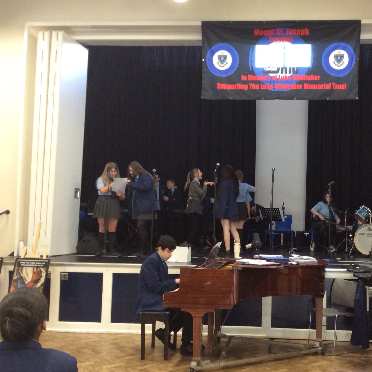 MSJBolton's tweet photo. MSJam final rehearsals are underway ahead of tonight's concert, practice makes perfect! It is going to be one amazing event. #MSJam https://t.co/0TYw4XU9ei