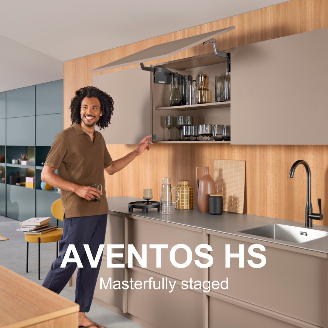 Never sacrifice detail, AVENTOS HS top swings up and over providing easy access and keeping a gap between the front and the cabinets top edge. Enough to open up your design for the finer details. #blum #movingideas #AVENTOStop #liftsystems #AVENTOSHStop blum.com/masterfully-st…