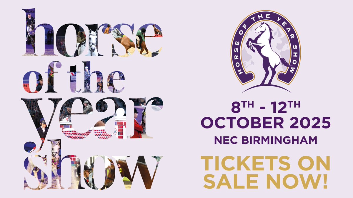 ticketfactory's tweet image. #AXSNEW 🐴 The biggest week of the year for equestrian entertainment is back - Horse of the Year Show - will return to the NEC, Birmingham on 8-12 November.

⏰ Tickets on sale Friday 28 March at 10am
🎟️ axs.com