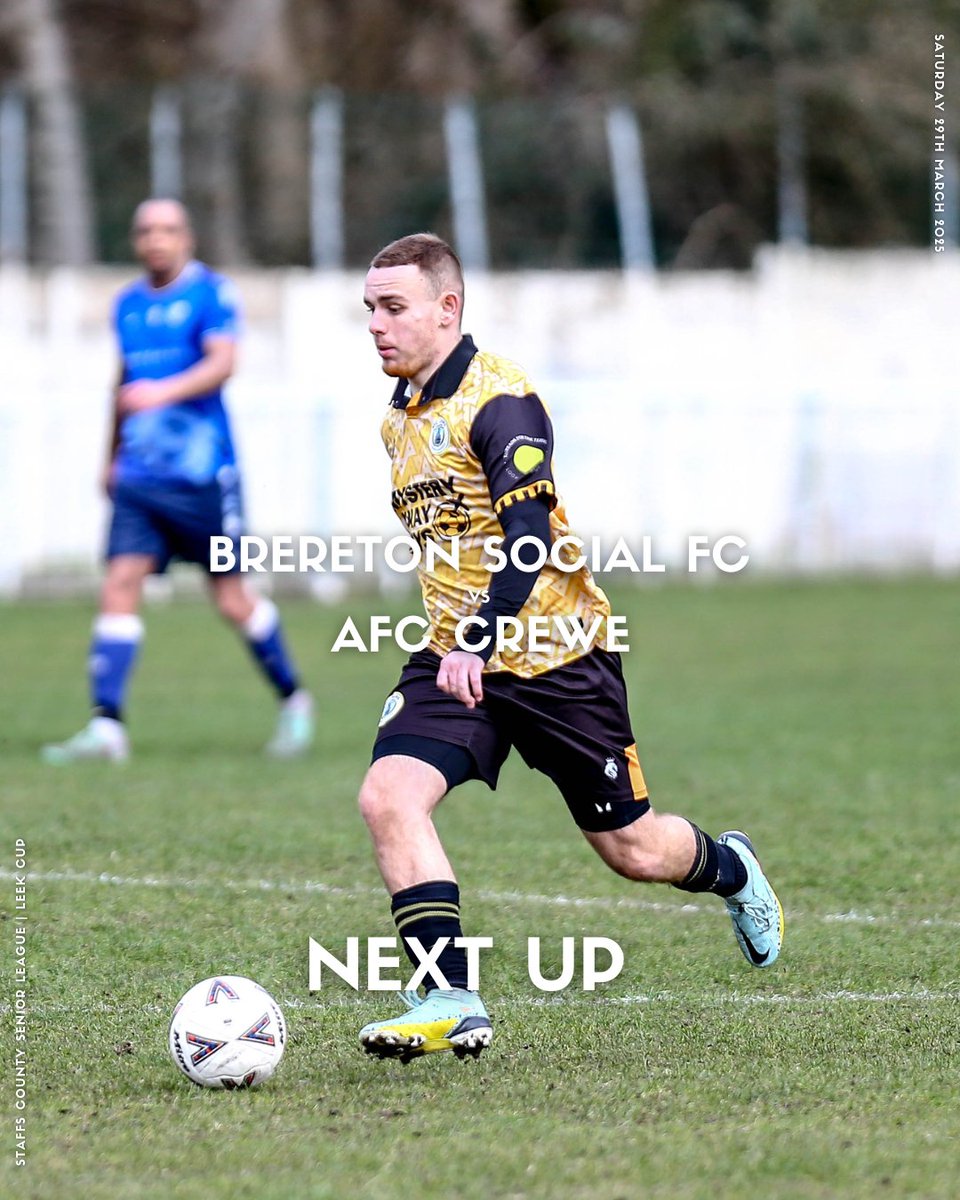 AFC Crewe (@afc_crewe) on Twitter photo Leek Cup action for our first league Away Day of 2025...
🆚 <a href="/breretonsocialf/">Brereton Social</a>
📆 Saturday 29th March
🕑 14:00 GMT
🏟️ Brereton Social Sports Club. Armitage Lane. WS15 1ED
🏆 <a href="/staffscountysl/">Staffordshire County Senior League</a> Leek Cup
#oneafccrewe | #bepartofthecrewe | #nonleaguefootball | #scsl Leek Cup action for our first league Away Day of 2025...
🆚 <a href="/breretonsocialf/">Brereton Social</a>
📆 Saturday 29th March
🕑 14:00 GMT
🏟️ Brereton Social Sports Club. Armitage Lane. WS15 1ED
🏆 <a href="/staffscountysl/">Staffordshire County Senior League</a> Leek Cup
#oneafccrewe | #bepartofthecrewe | #nonleaguefootball | #scsl