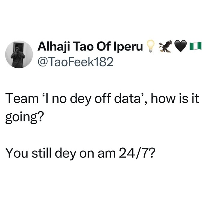 instablog9ja's tweet photo. You no go off am ke 😂 https://t.co/gvnX5STQiY