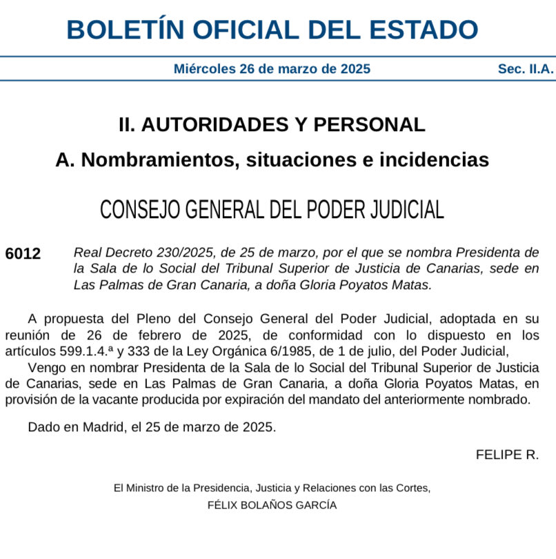 Un nuevo reto y responsabilidad que asumo con humildad e ilusión recordando siempre que gestionamos un poder que no nos pertenece y que nuestro norte siempre debe ser una justicia equitativa con perspectiva de DDHH, inteligible  y adaptada a la ciudadanía, no al revés