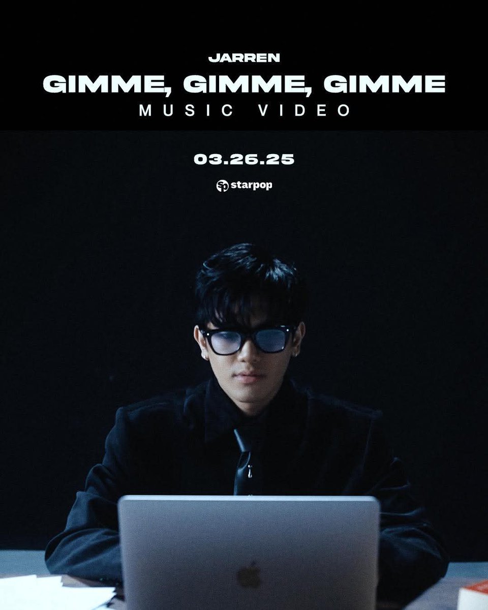 BuzzBeamMedia's tweet photo. He will hold you tight and treat you right 👓🖤

The Official Music Video of "Gimme, Gimme, Gimme" by JARREN is out now on ABS-CBN's Music YouTube Channel!

Watch here ⛓️‍💥 https://t.co/QFJ1ybdv4e
#JARREN #StarPopPH https://t.co/02LkcUbOCX